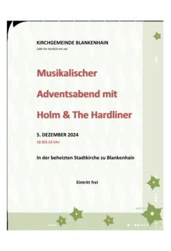 Kirchgemeinde Blankenhain Konzert Holm