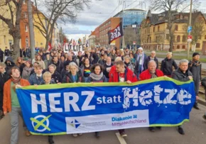 Demo Halle gegen AfD | Foto: Diakonie Mitteldeutschland