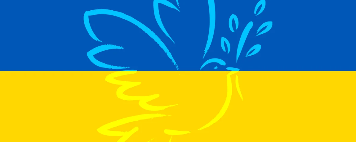 Flagge Friedenstaube Ukraine