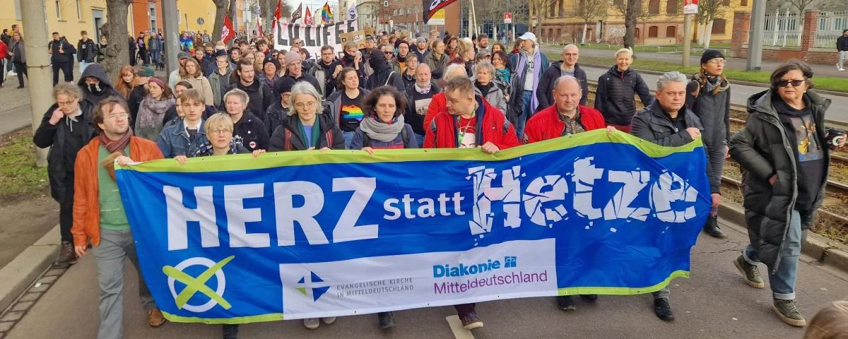 Demo Halle gegen AfD