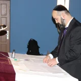 Tora-Rolle Rabbi   Foto: Blanka Weber