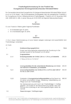 friedhofsgebührensatzung Räther